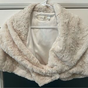 Eliza J Cream Teddy Jacket